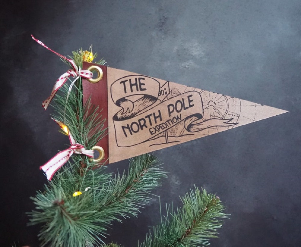 North Pole Expedition Leather Pennant