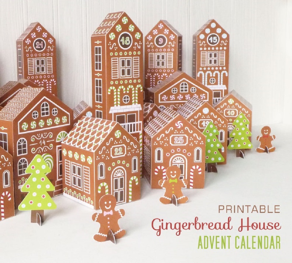 Paper Gingerbread Village