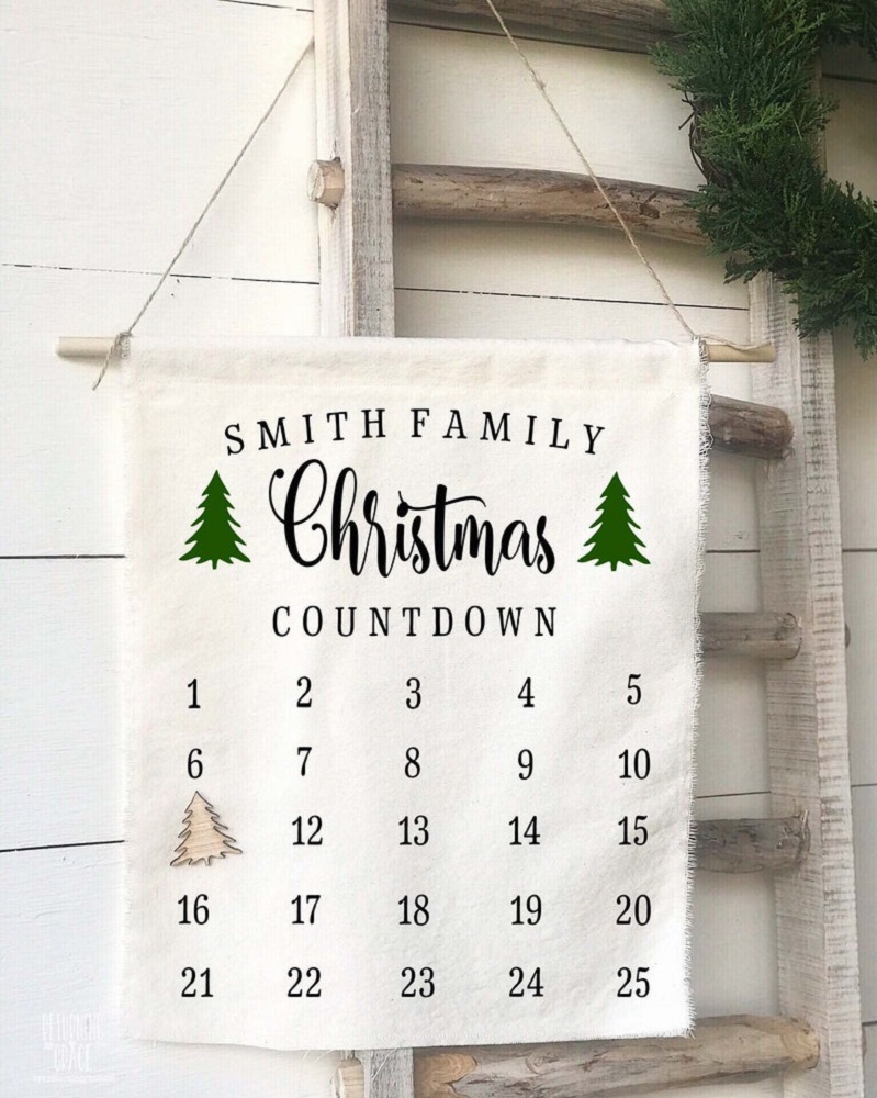 Personalized Farmhouse Fabric Calendar