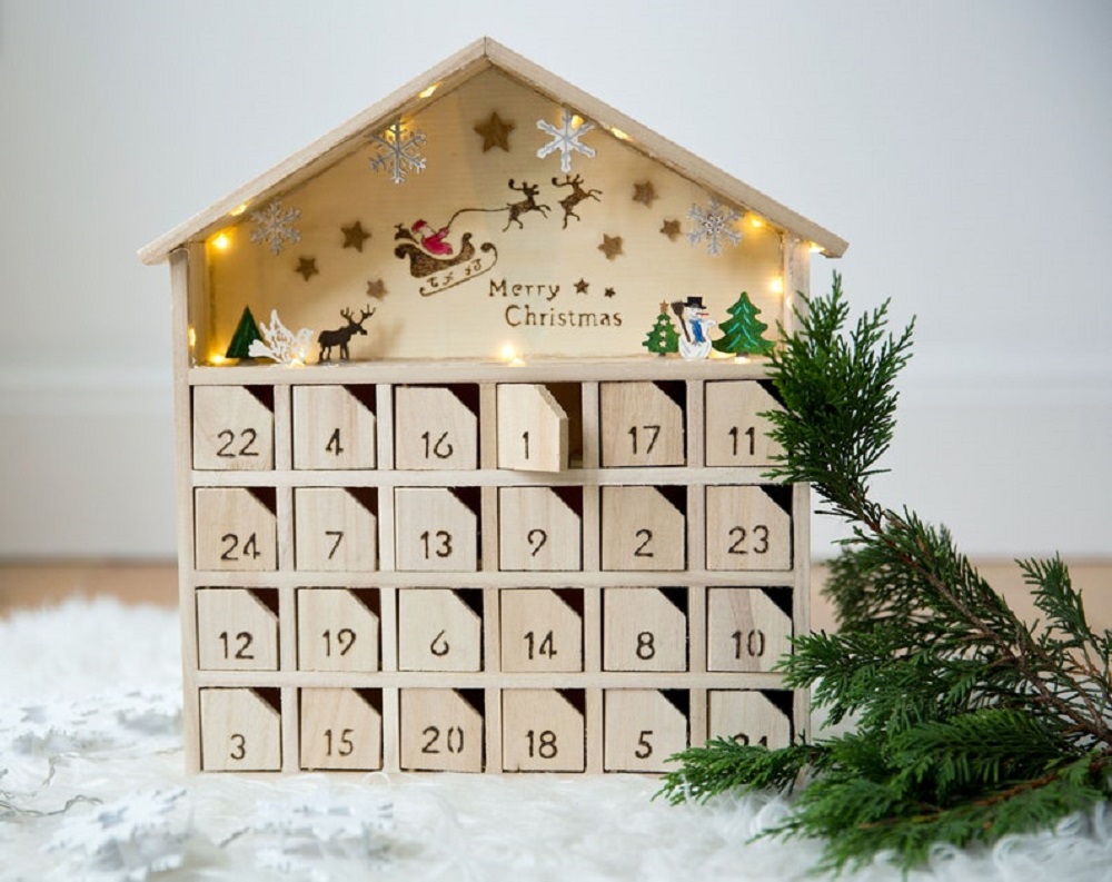 Wooden Santa Calendar