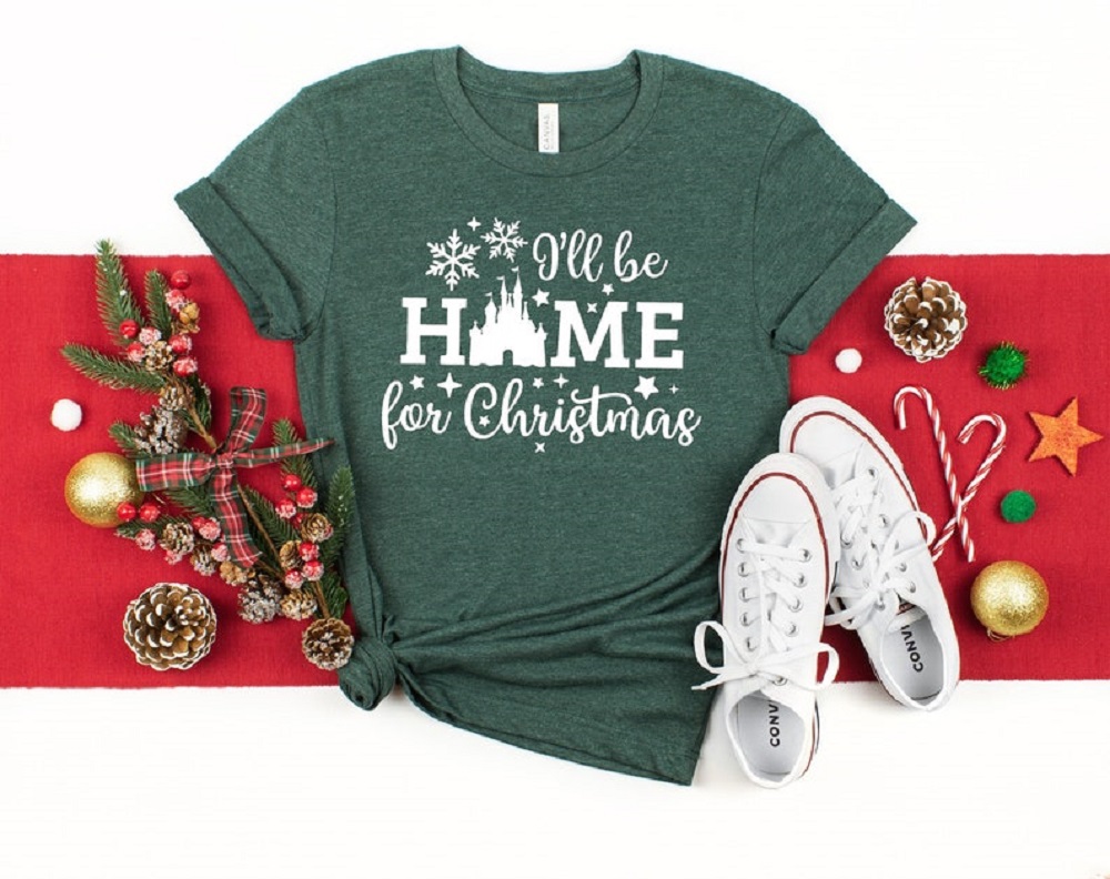 I’ll Be Home For Christmas Castle T-shirt