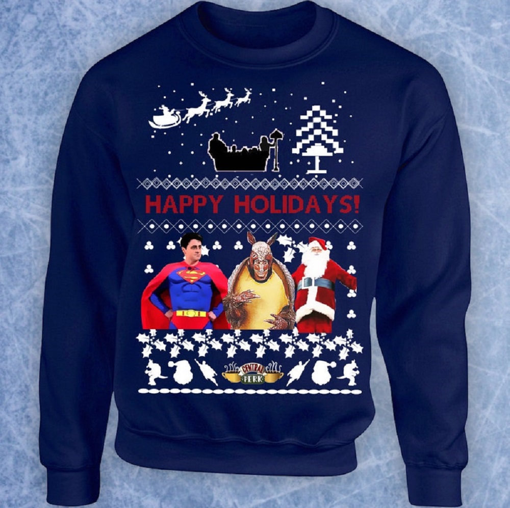 Santa, Superman, & the Holiday Armadillo Sweatshirt