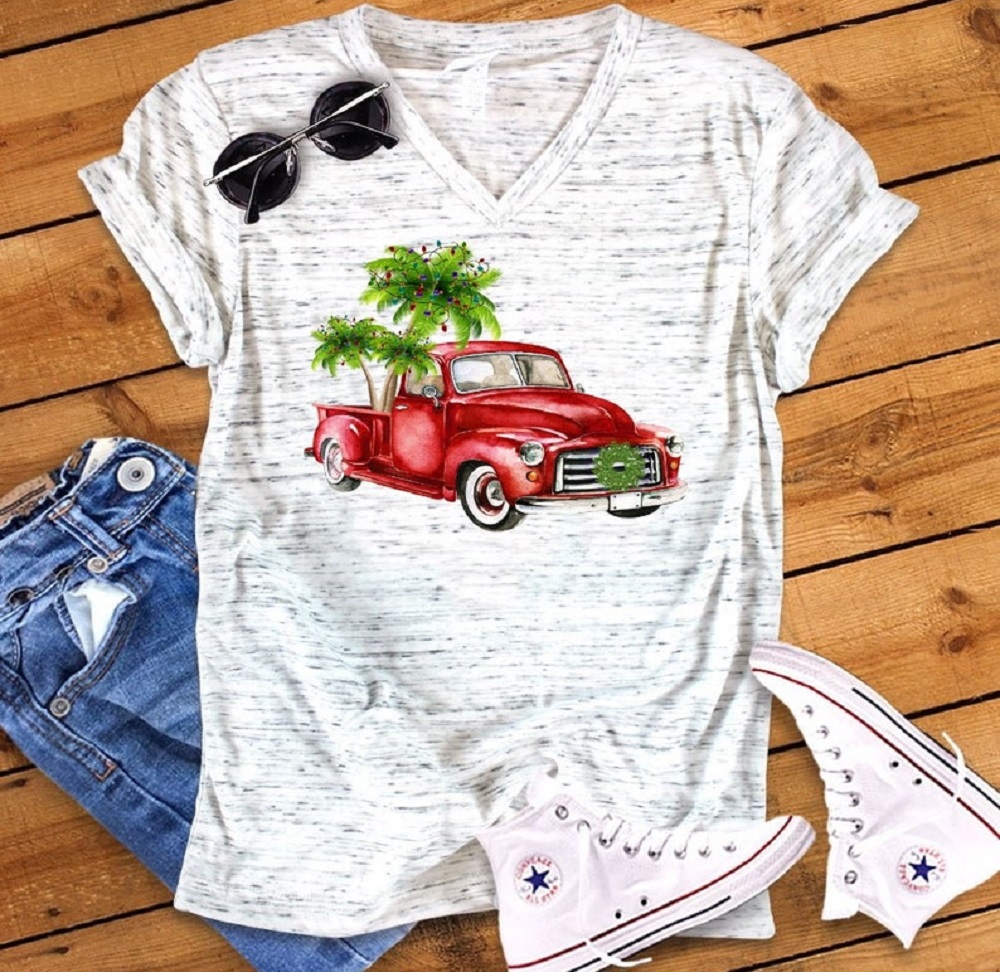 Vintage Truck With Palm Trees T-shirt
